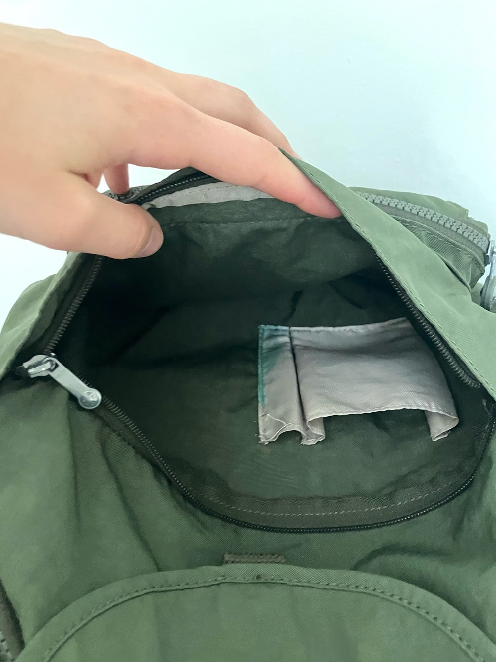Kipling Olive Green Queenie Small Backpack Whimsical Y2k School Casual Boho 90s - Picture 7 of 16